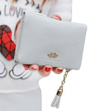 2016 Fashion Women Wallets Leather Short Wallet Clutch Women Tassel Women Card Purse Wallets Handbag carteras mujer #25
