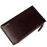 Men Wallets  Ultra-Thin Zipper Leather Card Cash Receipt Holder Wallet 2016 Fashion Men'sPurse carteras mujer sacoche homme #25