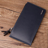Men Wallets  Ultra-Thin Zipper Leather Card Cash Receipt Holder Wallet 2016 Fashion Men'sPurse carteras mujer sacoche homme #25