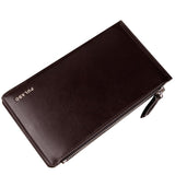 Men Wallets  Ultra-Thin Zipper Leather Card Cash Receipt Holder Wallet 2016 Fashion Men'sPurse carteras mujer sacoche homme #25