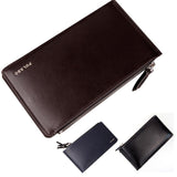 Men Wallets  Ultra-Thin Zipper Leather Card Cash Receipt Holder Wallet 2016 Fashion Men'sPurse carteras mujer sacoche homme #25