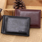 2016 Business Men Wallets Leather Card Cash Receipt Holder Organizer Bifold Coin Purse Clutch Wallet carteras mujer