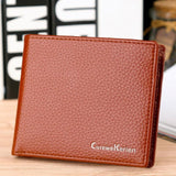 Men Wallets Leather Mini Purse Card Cash Receipt Holder Organizer Bifold Mens Short Wallet carteras mujer sacoche homme #25