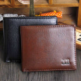 2016 Fashion Men Bifold carteras mujer Business  Wallet ID Credit Card Holder Purse Leather  Pockets England Style Men Wallets
