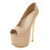 BONJOMARISA Shinning Women Pumps Sexy Ultra High Heel Platform Shoes Party Wedding Woman Peep Toe Platform Pumps Big Size 30-48