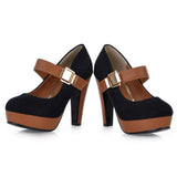 BONJOMARISA Big Size 34-43 Women Pumps Sexy Mary Janes Shoes Gladiator High Heels Party Wedding Shoes Office Lady Platform Pumps