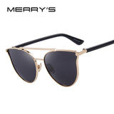 MERRY'S Fashion Women Cat Eye Sunglasses Classic Brand Designer Sun Glasses Double-Bridge Shades UV400 S'8092